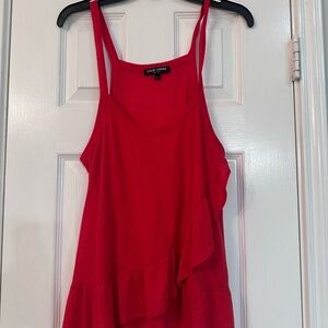 David Lerner Bold Red Layered Tank Top